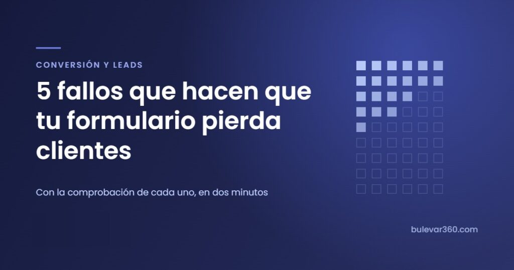 Cuando un formulario de contacto no envía correo: retícula de cuadros que se vacía con los contactos que se pierden